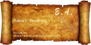 Bandl Andrea névjegykártya